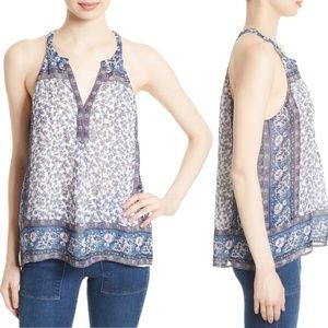 Joie Emrys Floral Print Silk Sleeveless Blouse Sm